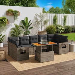 8 Piece Modular Garden Sofa Set for Real Use