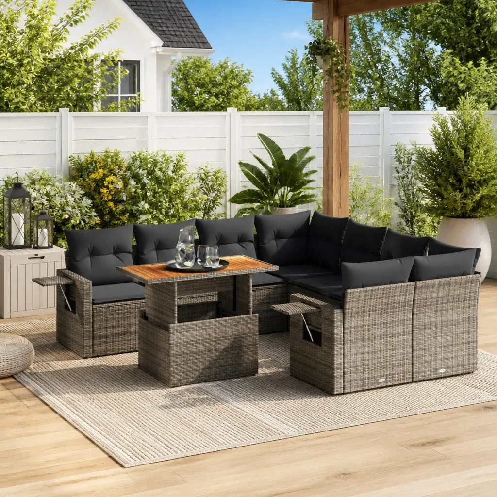 9 Piece Sofa Set for Outdoor Gatherings