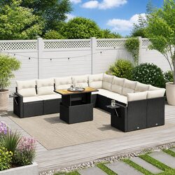 11 Piece Garden Sofa Set for Patio Use