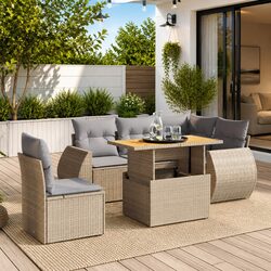Practical 6 Piece Sofa Set Ideal for Any Outdoor Setting