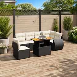 Practical 7 Piece Garden Sofa Set for Outdoor Use