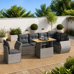 7 Piece Modular Garden Sofa Set for Flexible Outdoor Living
