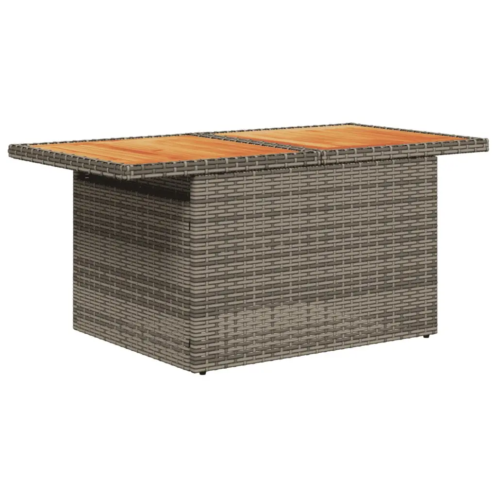 Garden Sofa Set 8 Piece Outdoor Patio Furniture Grey Poly Rattan Modular with