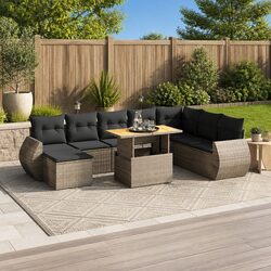 Versatile 9 Piece Garden Sofa Set for Your Patio