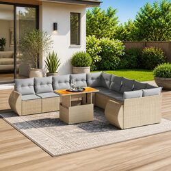 Versatile 11-Piece Garden Sofa Set for Various Settings