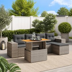 Versatile 6-Piece Garden Sofa for Any Outdoor Space