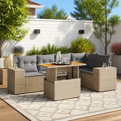 Practical 6 Piece Garden Sofa Set for Any Outdoor Area