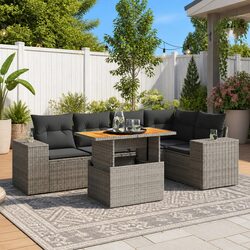 Practical 6-Piece Sofa Set for Outdoor Gatherings