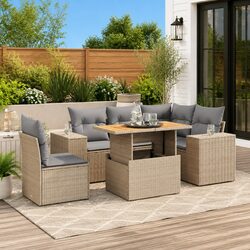 Practical 6-Piece Garden Sofa Set for Outdoor Use