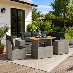 Practical 6-Piece Garden Sofa Set for Your Home