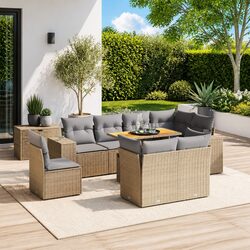 Practical 9 Piece Garden Sofa Set for Your Outdoor Space