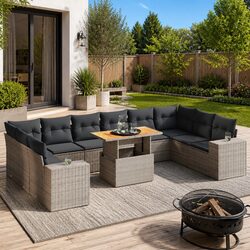 Practical 11-Piece Outdoor Sofa Set for Your Patio