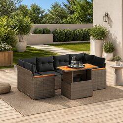 Practical 7 Piece Sofa Set for Outdoor Gatherings