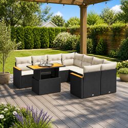 Perfectly Sized 9-Piece Sofa Set for Outdoor Gatherings
