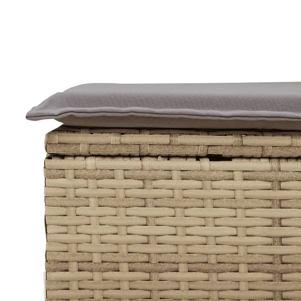 9 Piece Beige Rattan Sofa Set for Patios