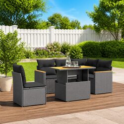 Practical 6 Piece Garden Sofa Set for Your Outdoors