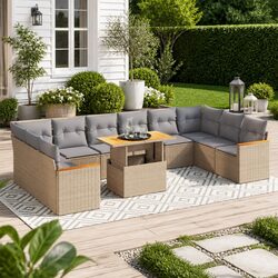 Versatile 11 Piece Garden Sofa Set for Every Patio