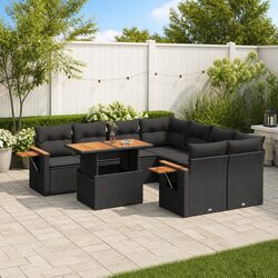 Practical 9 Piece Garden Sofa Set for Outdoor Living
