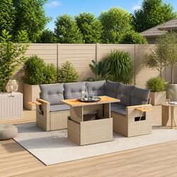 6 Piece Outdoor Sofa Set for Patios and Backyards