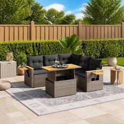 Practical 6 Piece Garden Sofa Set for Patio Use