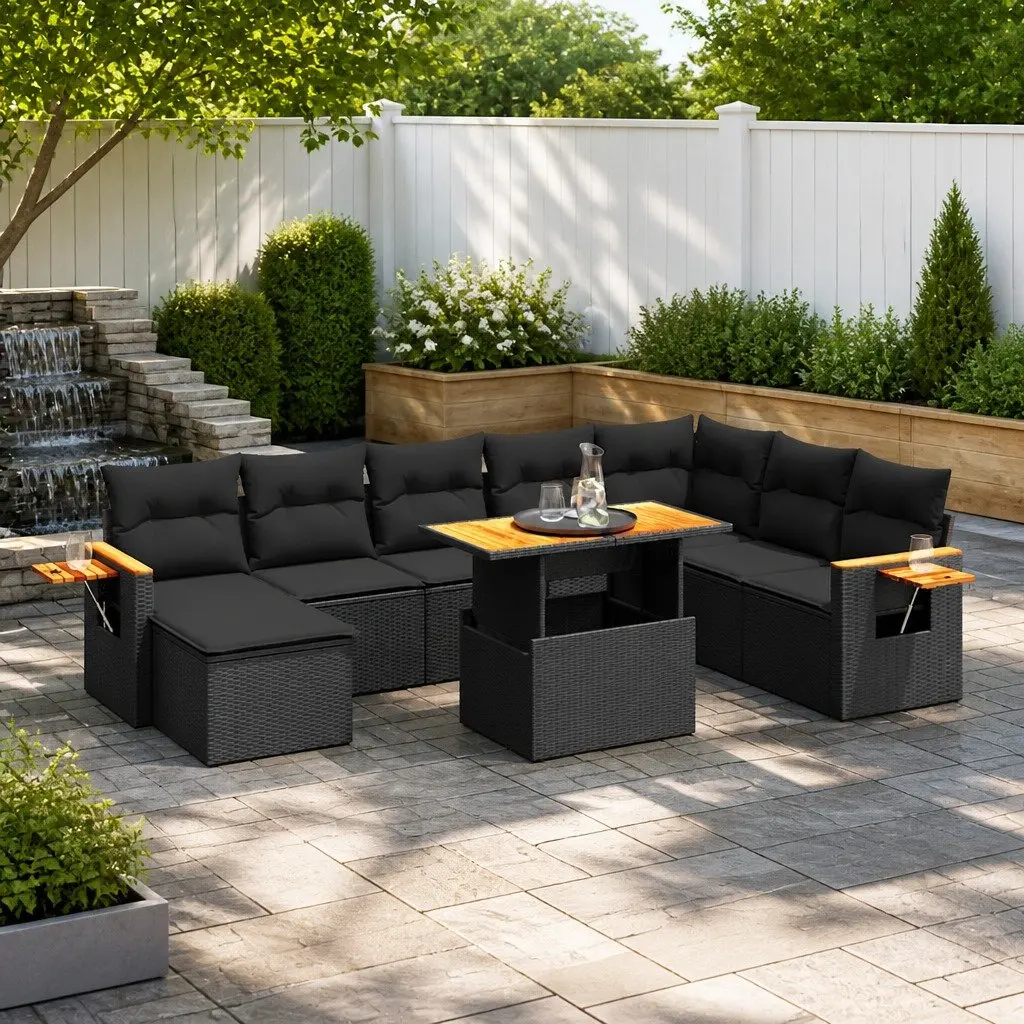 9-Piece Sofa Set for Outdoor Use