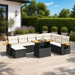 Versatile 9 Piece Outdoor Sofa Set for Home Use