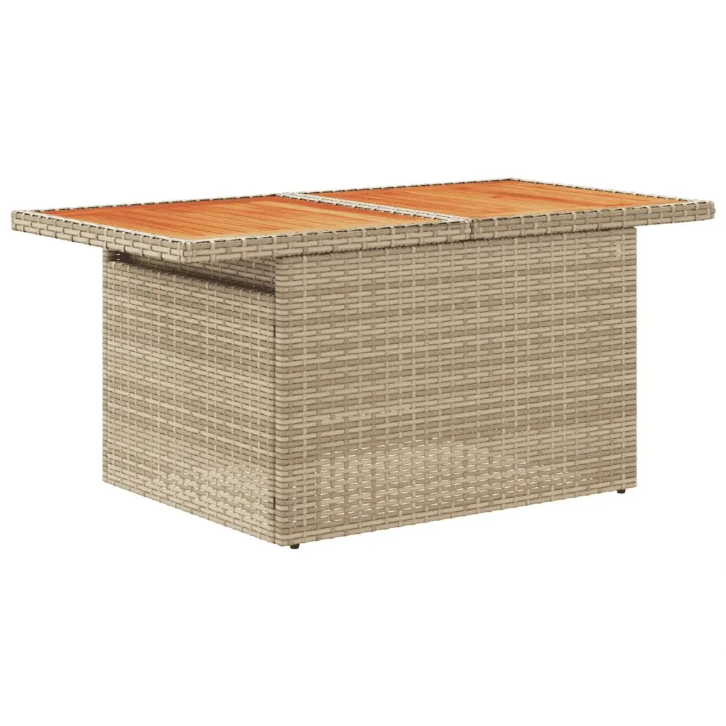 Garden Sofa Set 10 Piece Outdoor Furniture Patio Beige Poly Rattan Modular