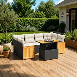 Practical 7 Piece Garden Sofa Set for Versatile Outdoor Use