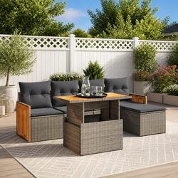Versatile 6 Piece Garden Sofa Set for Any Outdoor Area