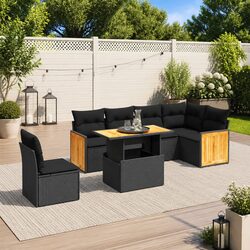 Practical 7 Piece Modular Sofa Set for Outdoor Spaces