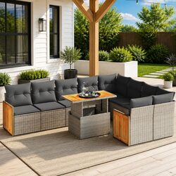 Practical 10-Piece Garden Sofa Set for Any Outdoor Space