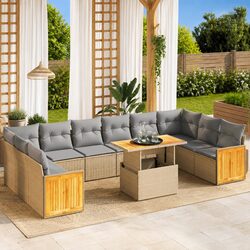 Perfect Fit for Any Outdoor Setting: 11-Piece Sofa Set