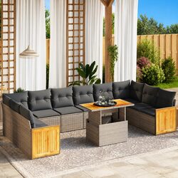 Functional 11-Piece Garden Sofa Set for Any Outdoor Space