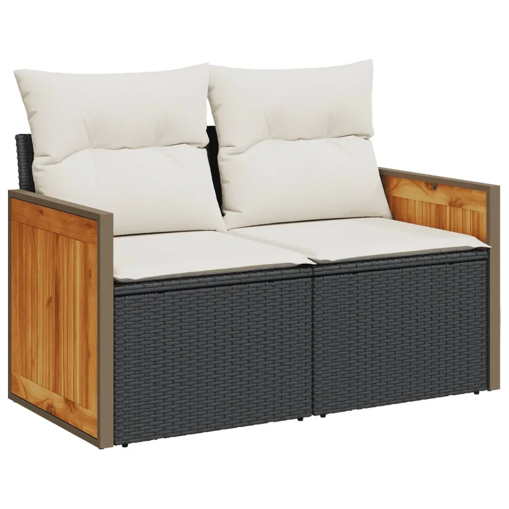 Garden Sofa Set 11 Piece Outdoor Furniture Patio Black Rattan Modular Seating