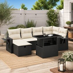 Practical 7 Piece Garden Sofa Set for Outdoor Living