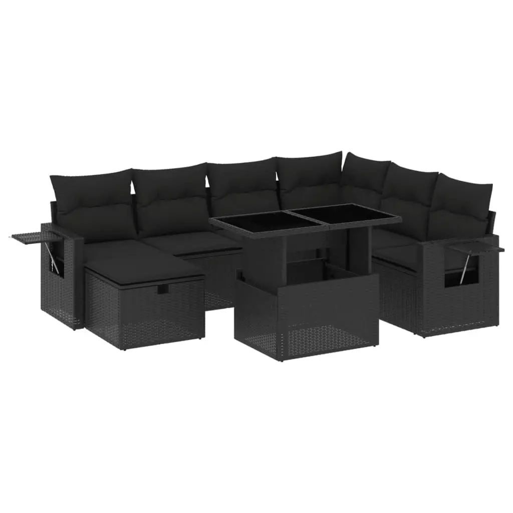 8 Piece Outdoor Garden Sofa Set Poly Rattan Furniture Patio Lounge Cushioned