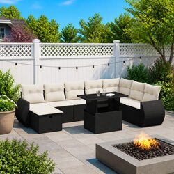 Practical 9 Piece Sofa Set for Outdoor Entertaining