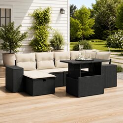 Practical 7 Piece Garden Sofa Set for Outdoor Living