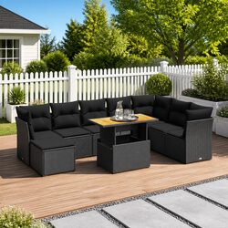 Perfect for Gatherings: 9 Piece Sofa Set for Any Patio