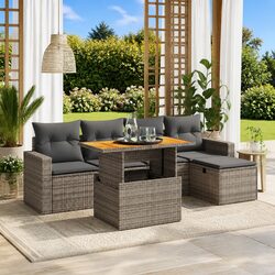6-Piece Modular Garden Sofa Set for Relaxing Evenings