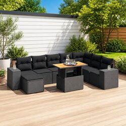 Ideal 9-Piece Modular Sofa Set for Patios and Backyards