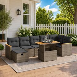 Practical 8-Piece Garden Sofa Set for Your Outdoor Space