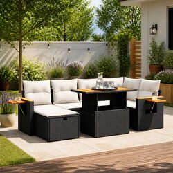 Practical 7 Piece Garden Sofa Set for Relaxation and Entertainment