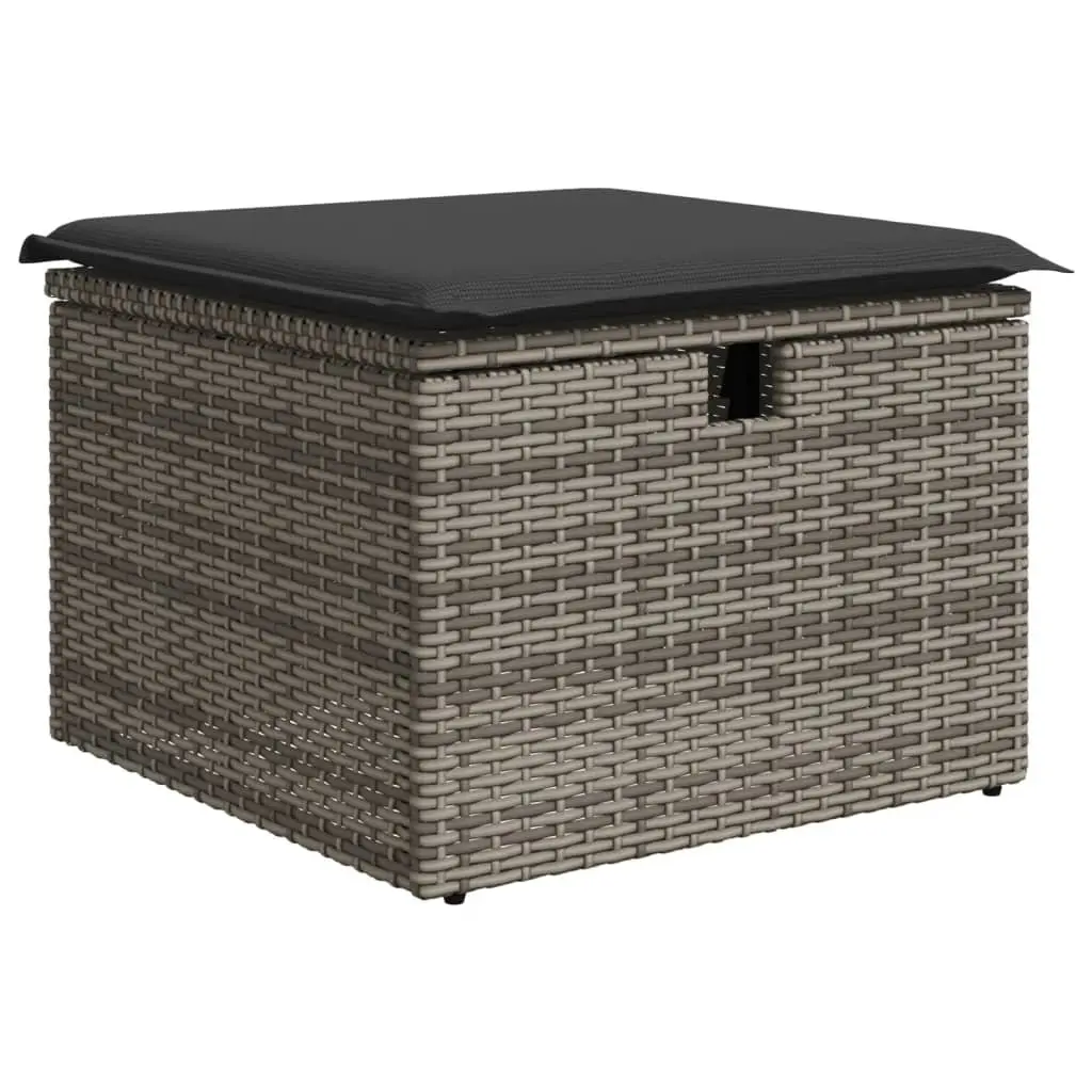 Garden Sofa Set Modular PE Rattan 11 Piece Grey Outdoor Furniture