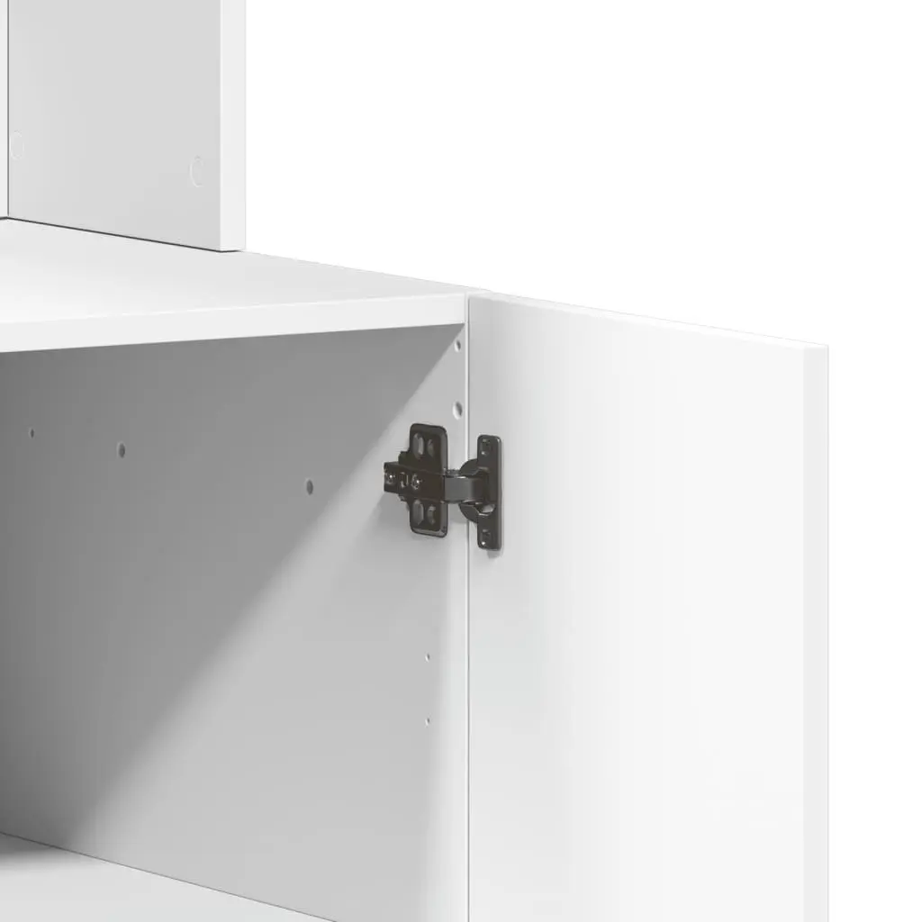 Kitchen Cabinet Storage Unit Engineered Wood White 95x50x180cm with Doors Drawers