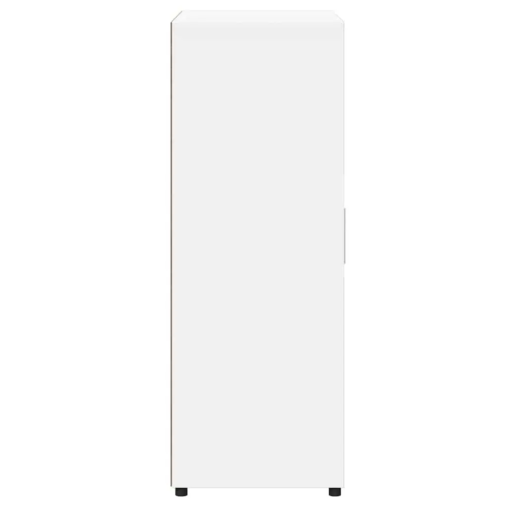 White Sideboard Storage Cabinet 60x31x84 cm Engineered Wood Furniture Set of 2