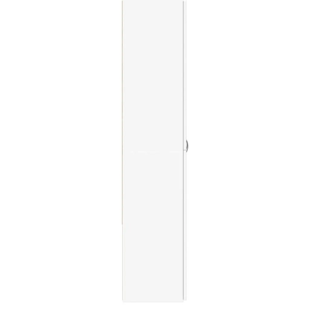 File Cabinet Engineered Wood 60W x 32D x 153H cm White 4 Compartment Storage Office Furniture