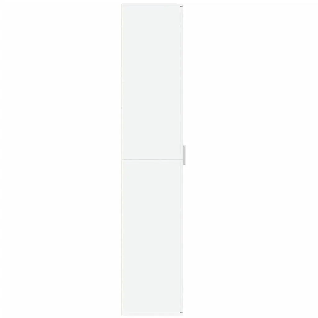 Highboard Cabinet White Engineered Wood 80cm x 35cm x 180cm Storage Unit with Doors