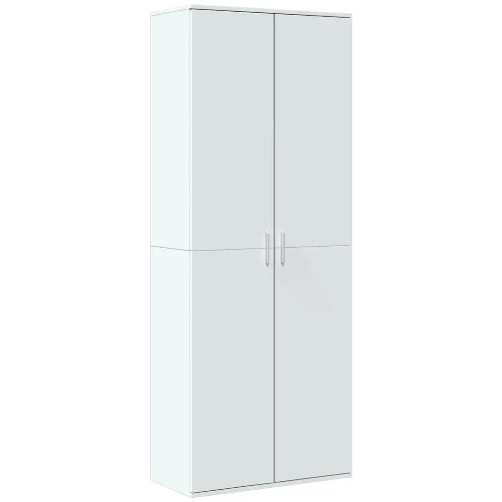 Storage Cabinet Highboard White 70x35x180 cm Engineered Wood Tall Cupboard