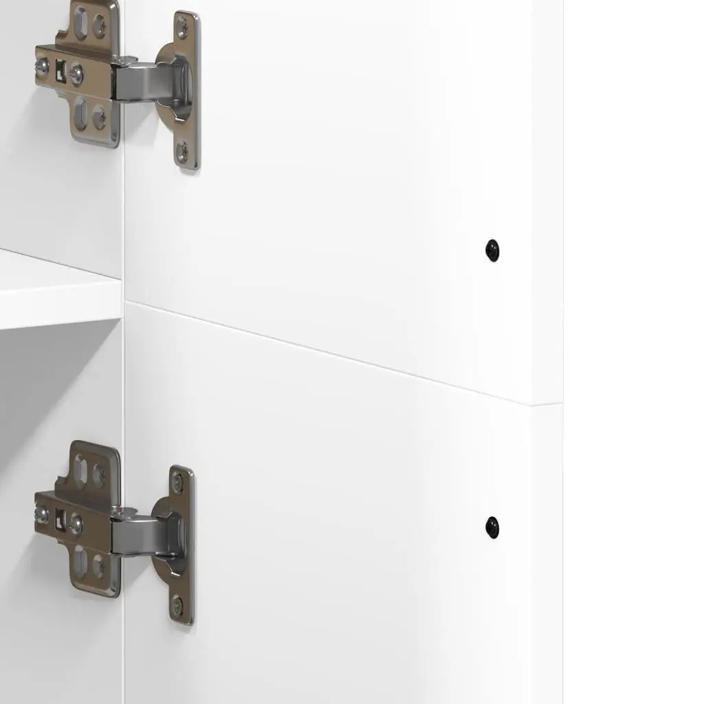 Storage Cabinet Highboard White 70x35x180 cm Engineered Wood Tall Cupboard
